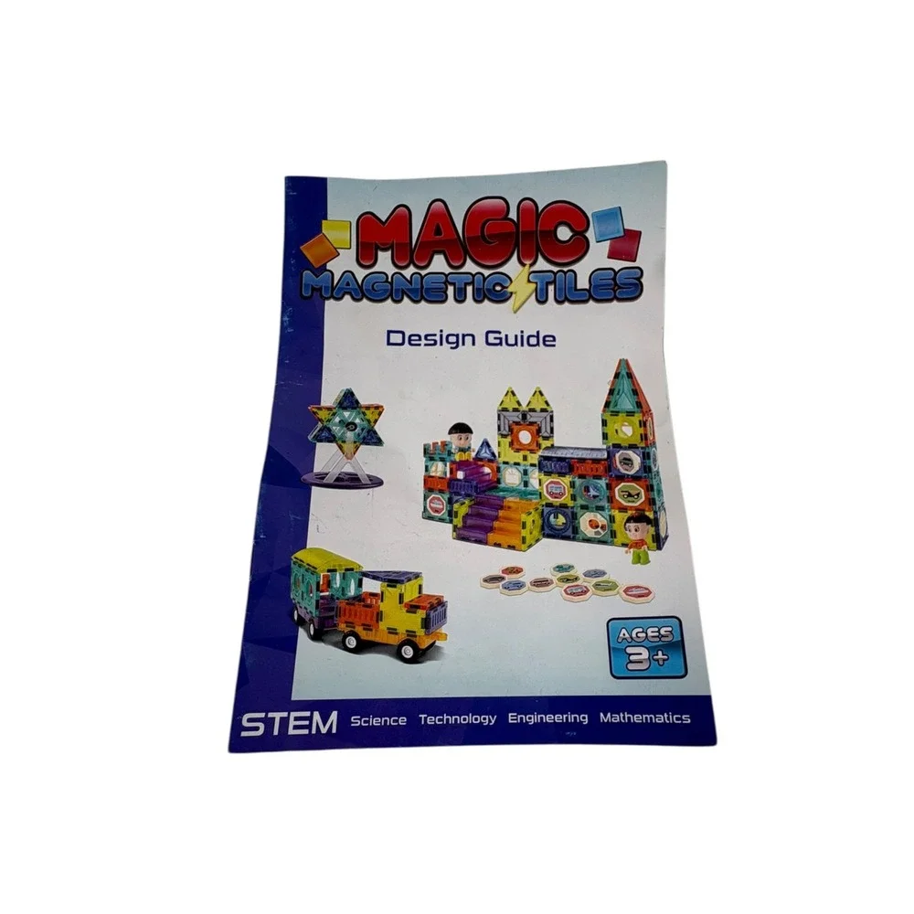 Magic Magnetic Tiles Building Set Kids OS Multicolor Excellent STEM Toy Lot